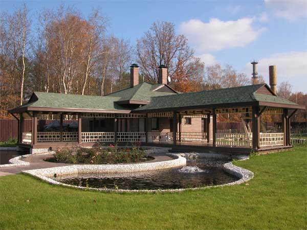 Лесные Пруды - Двухэтажный дом с выходом к пруду, русская баня и СПА, ресторан