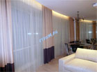 Фото штор для гостиной из разных оттенков ткани